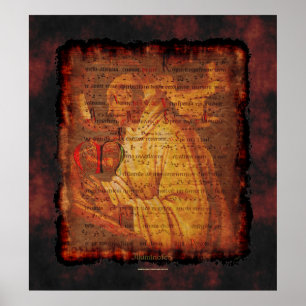 Cistercian Monk & Sacred Music Religious Art Print
