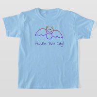 CISV Austin Child's Blue Bat City T-Shirt