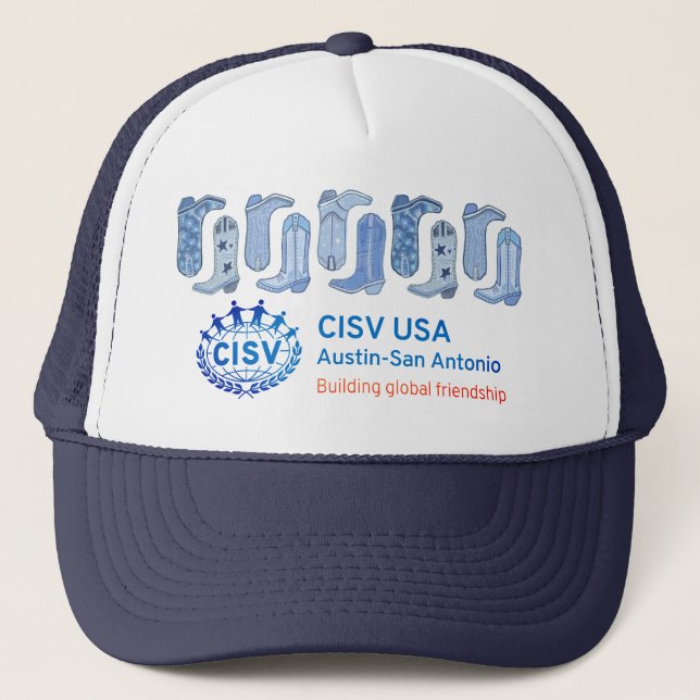 CISV Austin Cowboy Boots Trucker Hat (Front)