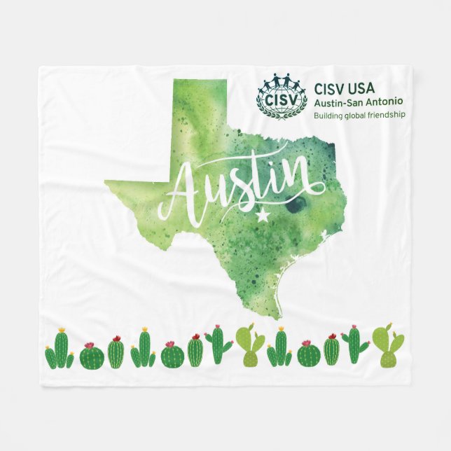 CISV Austin Environmental Green Large Blanket (Front (Horizontal))