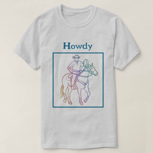 CISV Austin Howdy Cowboy Men's T-Shirt (Design Front)
