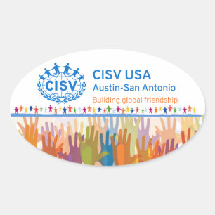 CISV Austin Logo Bumper/Computer (Set of 4) Oval Sticker