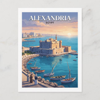 Citadel of Qaitbay and Eastern Harbour Alexandria Postcard