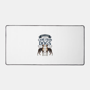 Citation Amoureux de Chien Gravure Vintage Typogra