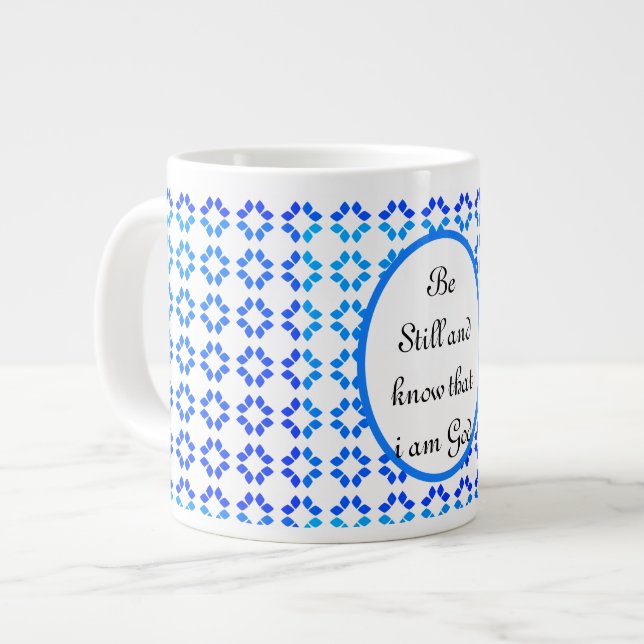 Citation bleue et blanche inspirée Mug (Devant gauche)