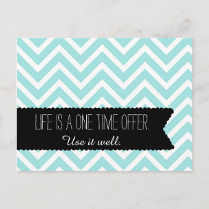 Citation Blue Chevron LIFE - Motivation - Carte po