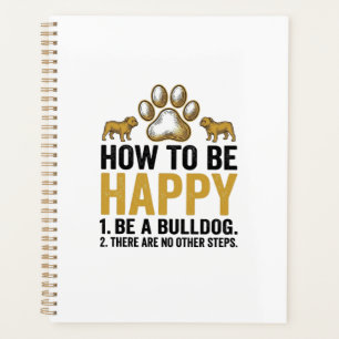Citation Bulldog heureux Gravure vintage Amoureux 
