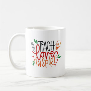 Citation Colorée sur les Tasses et Mugs "Enseigner