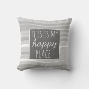 citation coussin c'est mon heureux endroit gris et