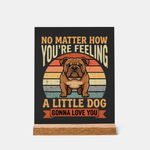Citation d'amour de bouledogue drôle Rétro Chien