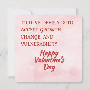 Citation d'amour et de croissance Carte de Saint-V