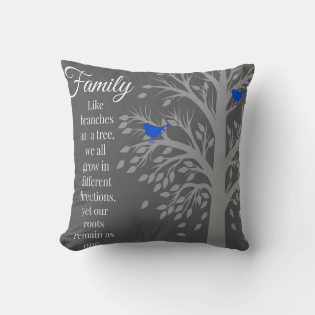 Citation d'arbre familial Oreiller (Recto)