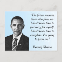 Citation de Barack Obama avec carte postale Americ