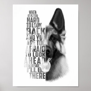 Citation de berger allemand, affiche de berger all