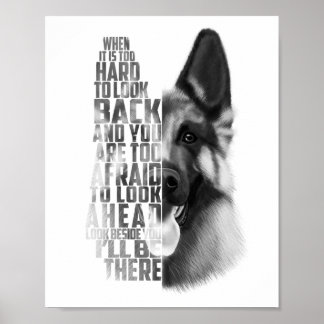Citation de berger allemand, affiche de berger all