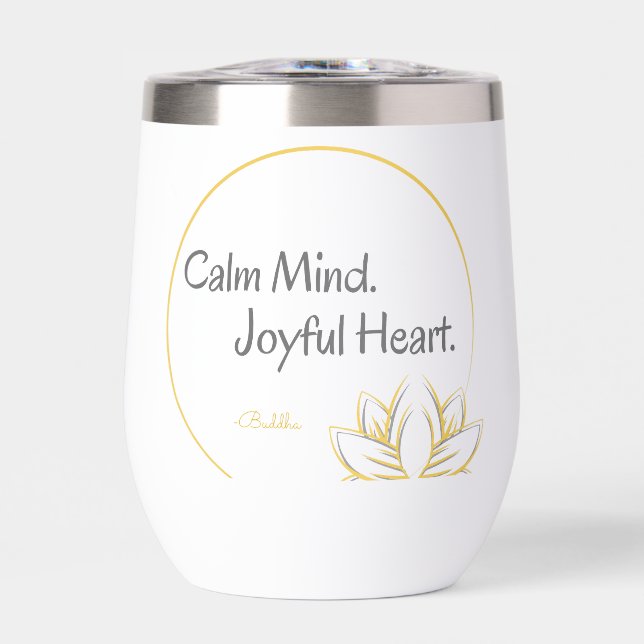 Citation de Bouddha Coeur joyeux et calme (Avant)