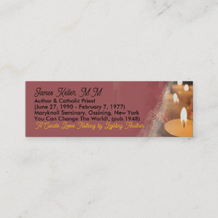 Citation de bougie Personnalisable Carte de visite