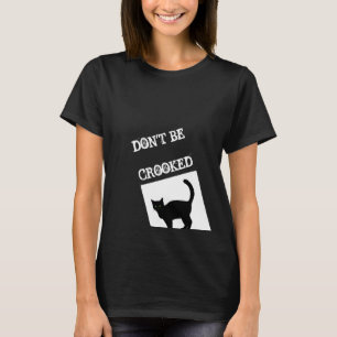 Citation de chat noir t-shirt femme noire tordu