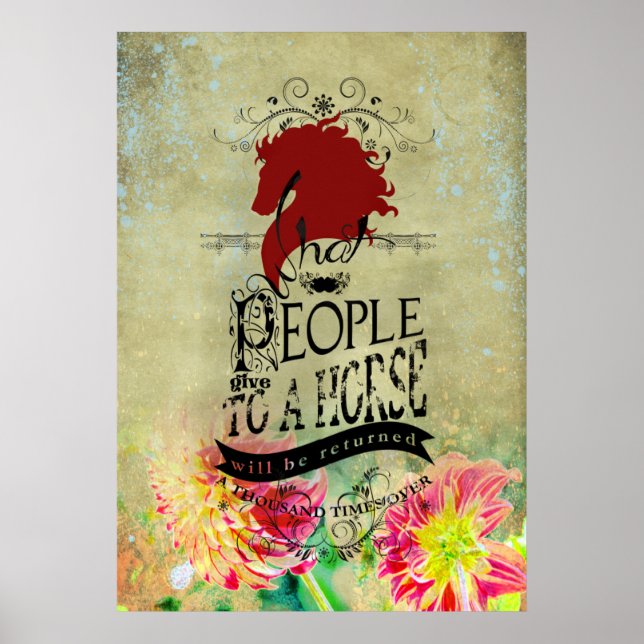 Citation de cheval - Poster (Devant)