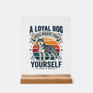 Citation de chien Husky Gravure vintage Design pou