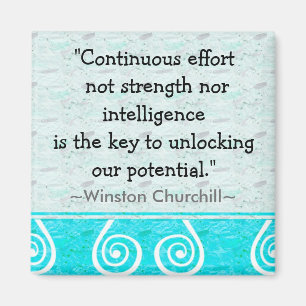 Citation de Churchill - aimant de motivation