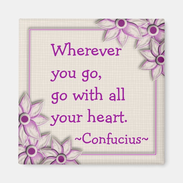 Citation de Confucius (1) - Aimant Motivationnel (Devant)