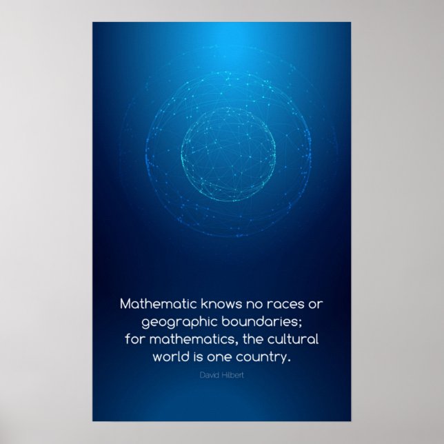 Citation de David Hilbert - Math Posters (Devant)