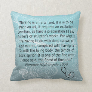 Citation de Florence Nightingale de coussin