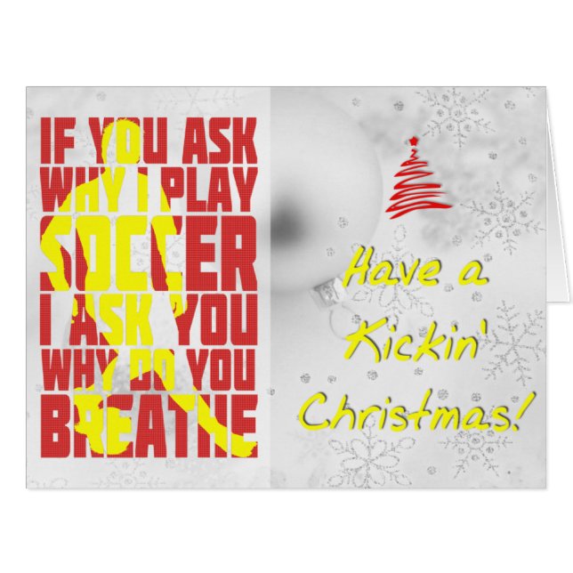Citation de football Carte de Noël (Devant horizontal)
