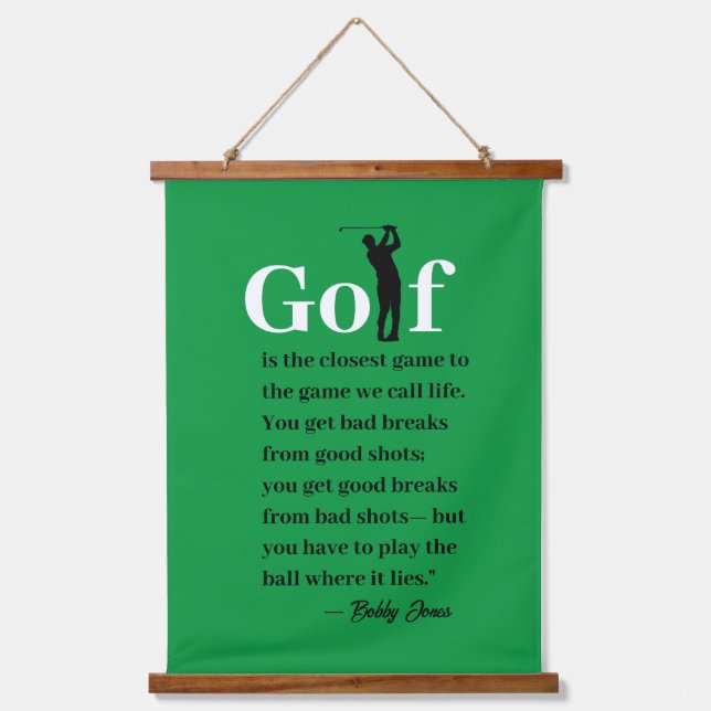 Citation de golf en bois tapissé Tapisserie murale (Recto)