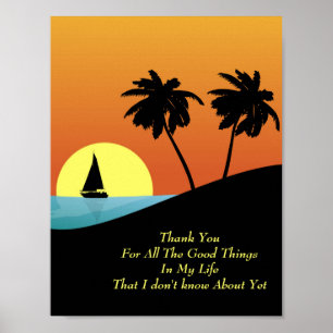 Citation de Gratitude Inspirationnelle Poster d'Ar