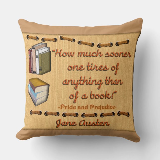 Citation de Jane Austen - coussin (Recto)