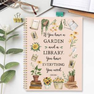 Citation de jardinage et de bibliothèque Tournesol