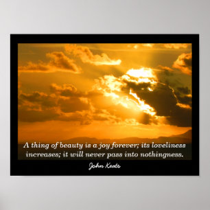 Citation de John Keats - Poster d'art