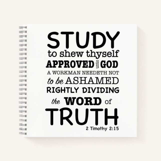 Citation de la Bible 2 Timothée 2:15 Journal (Devant)