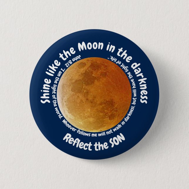 Citation de motivation chrétienne badge rond de 6  (Devant)