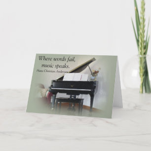 Citation de musique - Carte de voeux