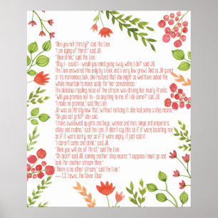 Citation de Narnia - CS Lewis - Poster de la chamb