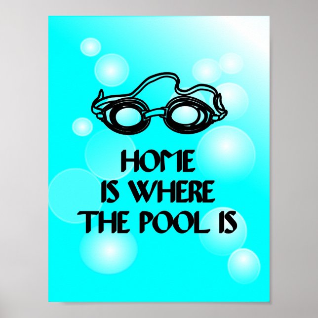Citation de natation amusante - Poster (Devant)