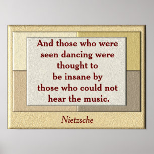 Citation de Nietzsche - affiche d'art