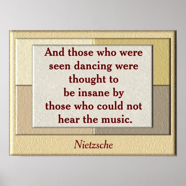 Citation de Nietzsche - affiche d'art (Devant)