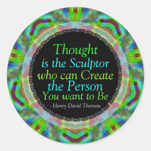 Citation de pensées créatives Sticker d'art person