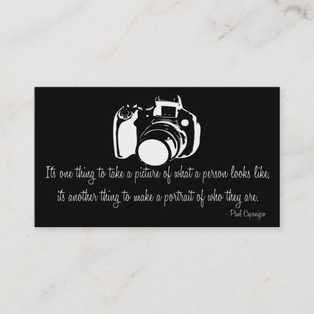 Citation de photographe professionnel Carte de vis (Devant)