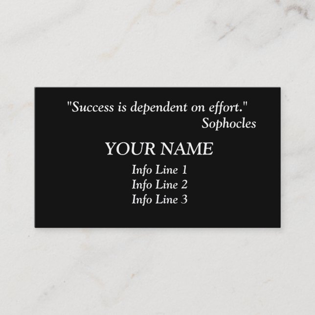 Citation de succès - Carte de visite (Devant)