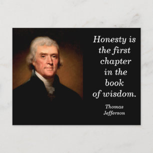 Citation de Thomas Jefferson - carte postale