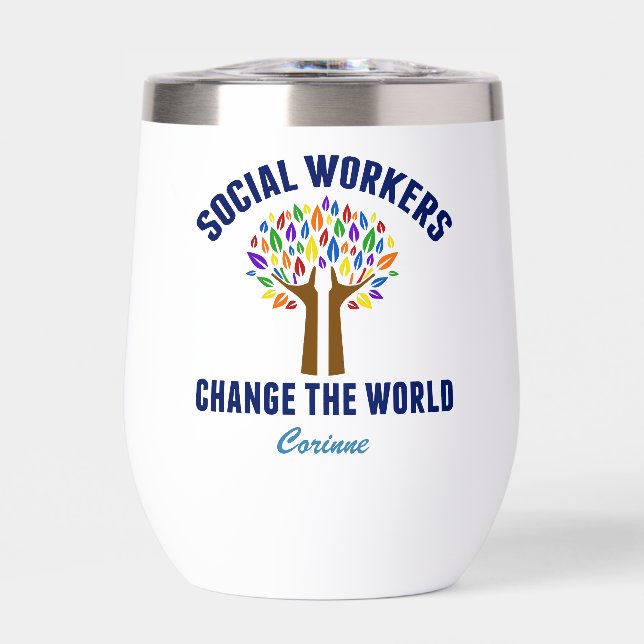 Citation de travail social mignon Travailleur soci (Avant)