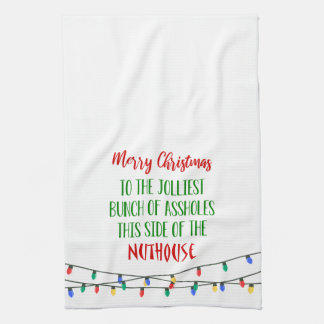Citation de vacances de Noël Serviette de cuisine