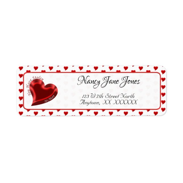 Citation de Valentine | Vous M'Avez Volé Le Coeur  (Devant)
