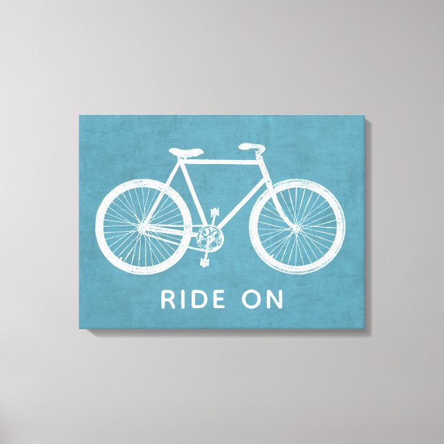 Citation de vélo toile bleu turquoise (Recto)