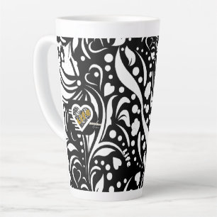 Citation de vie Mug en latte noire par la poète Ad